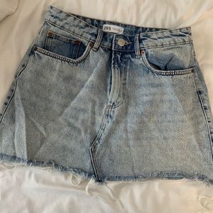 Zara denim mini skirt